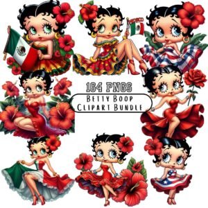 Betty Boop Latina Clipart Bundle
