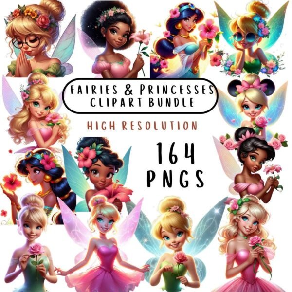 Fairies Princesses Clipart Bundle
