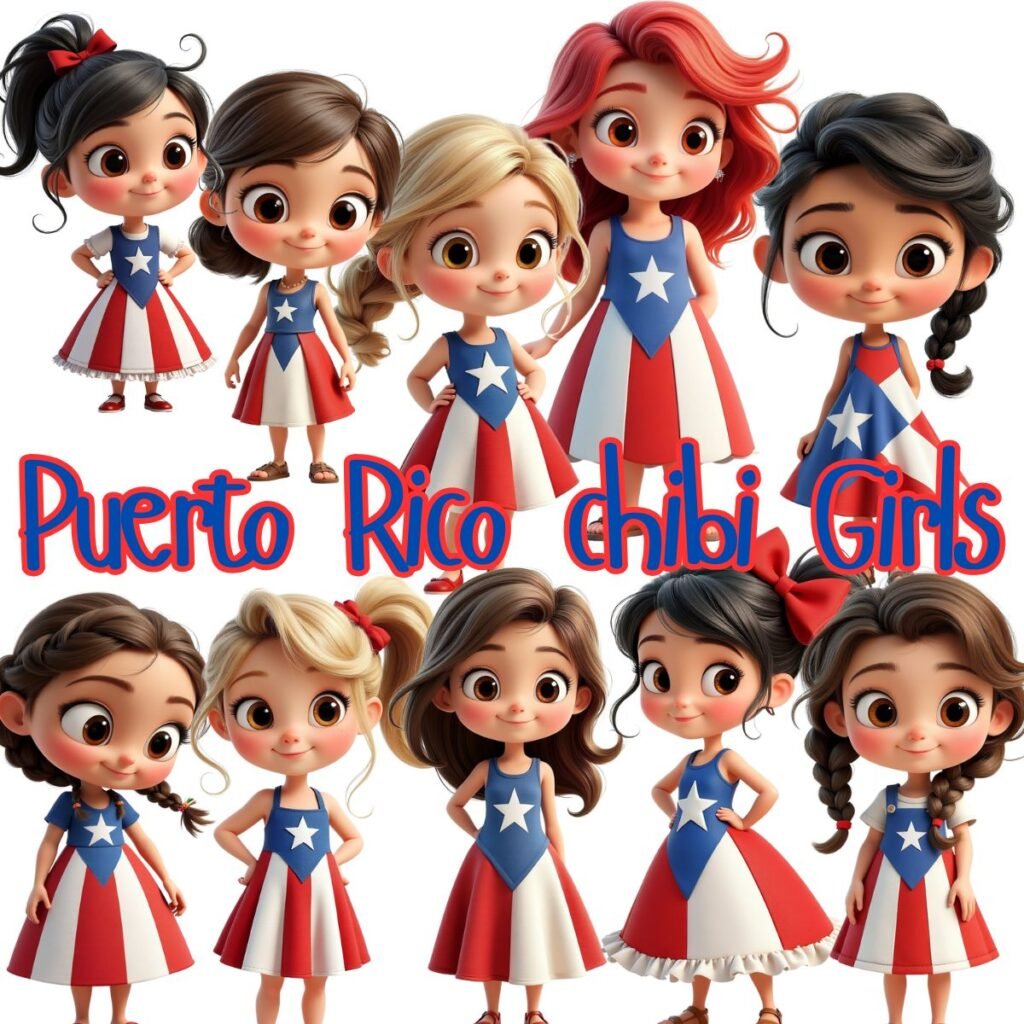 Puerto Rico Chibi Girls