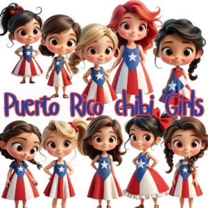 Puerto Rico Chibi Girls